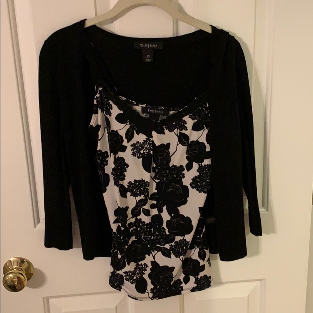 White House Black Market Cardigan Sweater & Tank